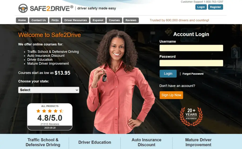 safe2drive driving school california